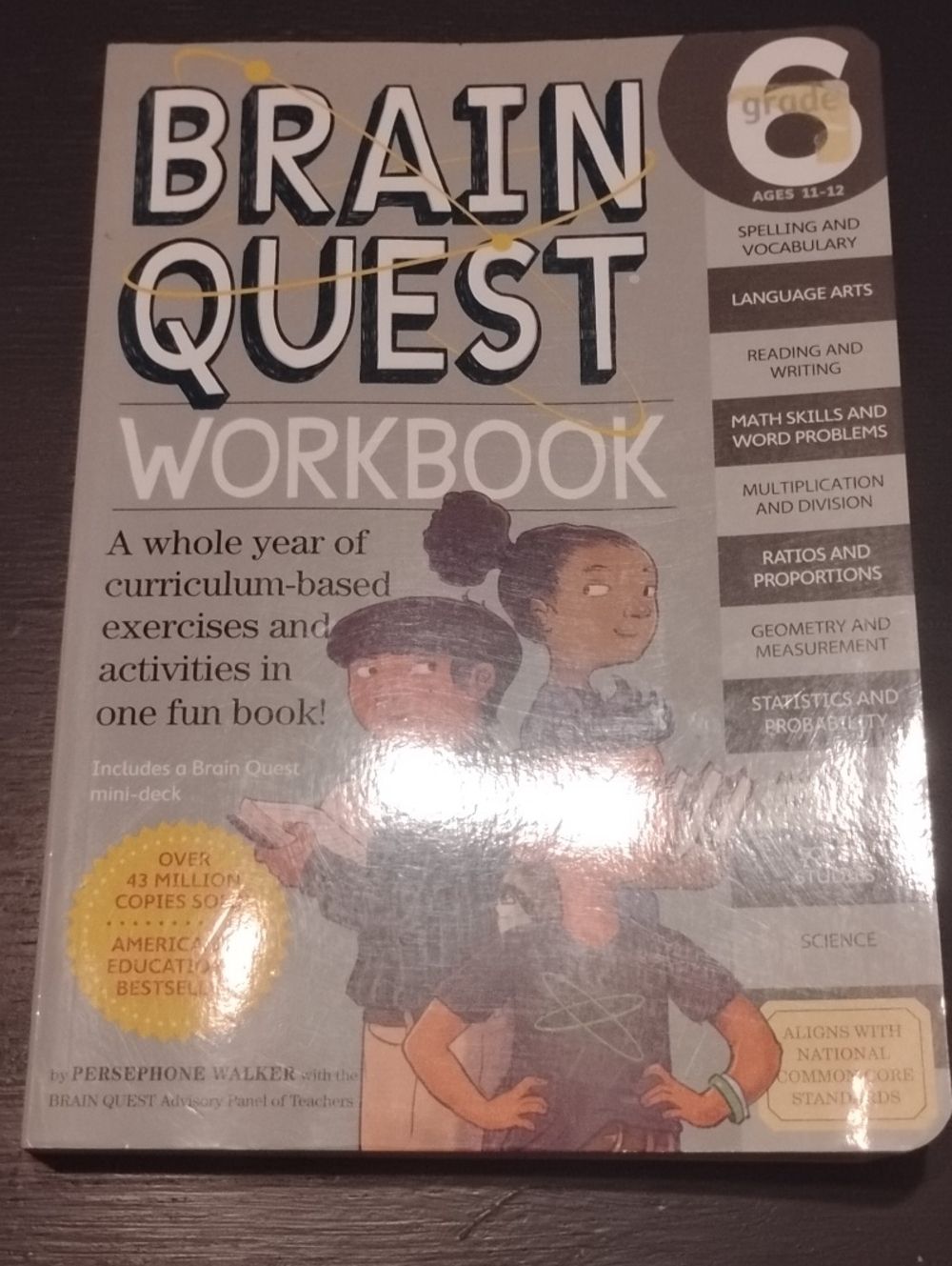 Brain Quest Workbook Grade 6 - Gray Educational Activity Book